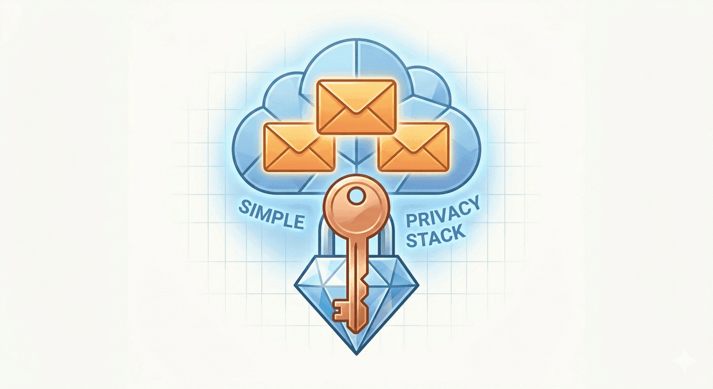 Illustration for “Password Managers and Disposable Email: A Simple Privacy Stack”